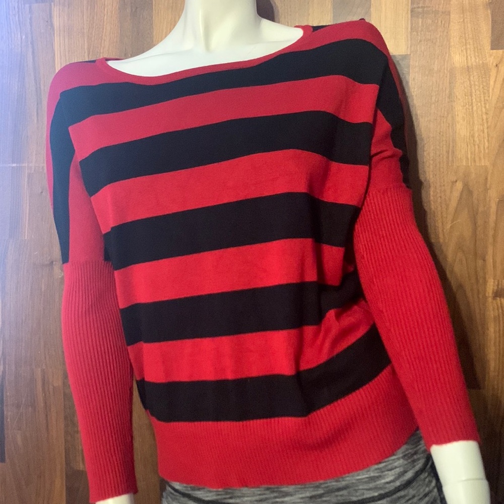 vip Striped Sweater Res & Black Small